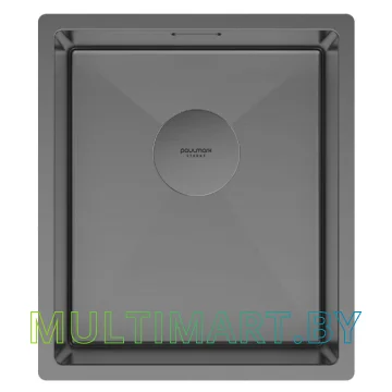 Кухонная мойка Paulmark Next 38 UNI PM213844-GM (вороненая сталь)